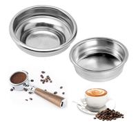 Hainue Cesta De Filtro De Café De Acero Inoxidable De 2 Piezas,Colador De Acero Inoxidable De 51 Mm Y 58 Mm,Adecuada Para El Hogar,Oficina,Camping Al Aire Libre,Compatible Con MáQuina De Café Expreso