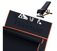 Hainue Toalla Microfibra con Bolsillo con Cremallera, 120 X 50 Cm Toalla Gimnasio de Secado Rápido,Súper Absorción de Agua,Toallas de Viaje de Microfibra para Fitness,Viajes,Playa (Negro + Naranja)