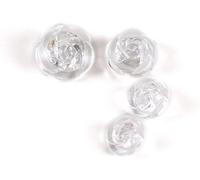 Haione 100 botones de rosa transparentes de 13 mm para tejer, costura, manualidades, cárdigans de bebé, camisas, suéteres, abrigos, ropa, bricolaje, blanco