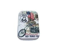 Haione Caja de lata pequeña retro para motocicleta con tapas para mujer, rectangular, bolsillo de hierro, minicajas de metal, contenedores de almacenamiento portátiles para caramelos, monedas, llaves