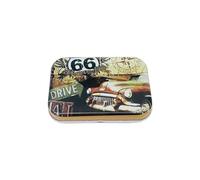 Haione Caja de lata pequeña retro para motocicleta con tapas para mujer, rectangular, bolsillo de hierro, minicajas de metal, contenedores de almacenamiento portátiles para caramelos, monedas, llaves