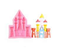 Haione Castle - Molde de silicona para fondant, decoración de pasteles de chocolate, herramientas para hornear, galletas, cubitos de hielo, velas, jabones de caramelos (#2)