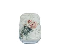 Haione Mini caja de lata de flores vintage con tapas para mujer, rectangular, bolsillo de hierro, minicajas de metal, contenedores de almacenamiento portátiles para caramelos, monedas, llaves, cuentas