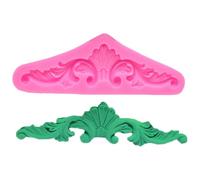 Haione Molde de Silicona con Borde esculpido Barroco Vintage para Fondant,Molde de Flores en Relieve para Pasteles,Herramientas de repostería para Manualidades,jabones y Dulces(#2)