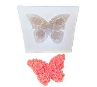 Haione Molde de Silicona con Forma de Mariposa para Fondant,Chocolate,Pasteles,decoración,Herramientas de repostería para Galletas,Cubitos de Hielo,Caramelos,jabón y Velas(#1)