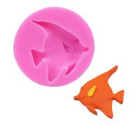 Haione Molde de Silicona con Forma de pez para Fondant,Chocolate,Pasteles,decoración,Herramientas de repostería para Galletas,Cubitos de Hielo,Velas,jabón y Dulces(#2)
