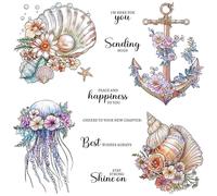 Haione Sellos transparentes de silicona para álbumes de recortes, tarjetas, álbumes de fotos, sellos de silicona para diarios decorativos-E