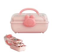 Hair Accessories Storage Container - Three Layer plegable organizador de , cierre de herramienta | Multi Compartment Hair Styling Storage System, Portable Jewelry air Tie Arrangement Solution for