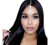 Hair Accessories Women Girl Rhinestone Forehead Headband Trend Head Chain Eyebrow Drop para ocasiones especiales y festivales(Silver 1)