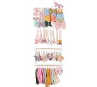 Hair Bow Organizer, Accessories Storage Rack, 30-Hook Necklace Display with Quality Build, Bow Holder, Jewelry Organizer with Practical Design, for Bedroom Room Kids Closet Playroom