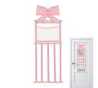Hair Bow Organizer - Pink Large Display With Hooks For Hair Ties & Claw Clips | For Women, Teen Girls, Door, Closet, Bedroom, Living Room, Home Decor, Apartment, Organization
