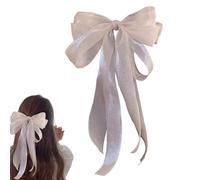 Hair Bows Clip for Women, Large Silky Satin Bow Barrette, Elegant French Hairpin Accessory for Casual Outfits, Formal Looks, Events, Weddings, Fiestas