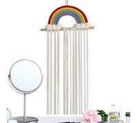 Hair Bows Organizer - Wall Mounted Hair Accessories Display Rack with Rainbow Design, Keeps Hairs Clips and Ribbons Neat and Visible, Storage Holder for Girls Bedroom Vanity, Multi Purpose Use