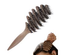 Hair Brush - 8.6 Inch Styling Tool | ABS Anti Static Detangling Brush Soft Bristle Smooth Hair Comb Ergonomic Handle for Frizz Control Women Adults Home Travel Salon Use