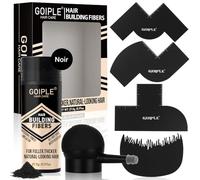 Hair Building Fibras & Aplicador de bomba - Mejoramiento Spray Barber para Cabello y Barba para Hombres - Spray Volumador y Elevador de Línea de Cabello - Tarjeta de mejora para Barbero (Negro)