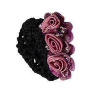 Hair Bun Covers, Flower Bun Nets, Hair Accessories for Women, Cloth Materials, Thick Thin Net Haired, Styling Solution for Buns, 3.15x3.15x1.97 Inches