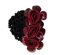 Hair Bun Covers, Flower Bun Nets, Hair Accessories for Women, Cloth Materials, Thick Thin Net Haired, Styling Solution for Buns, 3.15x3.15x1.97 Inches