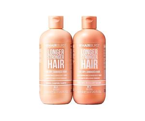 HAIR BURST Champú y Acondicionador para Cabello Seco Dañado - Bloqueo de Humedad, Protege Color - Vitamina B5, Almendra, Higo - Sin Silicona, Hecho en UK