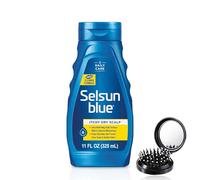 Hair Care Set: Celsun Blue Itchy Dry Scalp Shampoo + LUXPAKS Brush