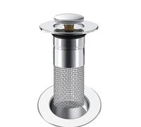 Hair Catcher Sink Drain - Bathroom Stopper Strainer Catcher, with Removable Stainless Steel Filter Basket
