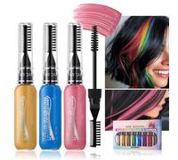 Hair Chalk Comb, Hair Color Mascara Set, 8 Color Hair Chalk, Hair Highlighting Chalk, Washable Hair Chalk, Birthday Hair Chalk Set, Event Hair Color Chalk, Temporary Hair Color Comb, Hair Color Chalk