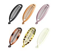 Hair Claw Clips - Banana Hair Clips de 6 piezas, Strong Hold Styling Tool with Double Combs, Hairs Accessories | Practical Clip for Women Home Workplace Outdoor Pares Beach Travel School C