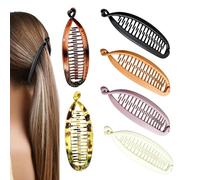 Hair Claw Clips Pack - 11 x 3,5 cm PC Double Comb Barrettes, 6 Strong Grip Pieces | Reliable Hair Holder, Sophisticated Styling Solution for Women Girls Office Travel School Beach Party Everyday