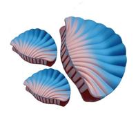 Hair Claw Clips, Seashell Jaw Clamps, Matte Gradient Fashion Accessories, 10cmx3.93 Inches Strong Hold Design, 3 Piece Pack, for Thick Hair, Beach, School, Commuting, Yoga, Prom