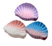 Hair Claw Clips, Seashell Jaw Clamps, Matte Gradient Fashion Accessories, 10cmx3.93 Inches Strong Hold Design, 3 Piece Pack, for Thick Hair, Beach, School, Commuting, Yoga, Prom