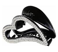 Hair Claw Clips Women,Metal Clip, Girls Elegant Hollow Heart Rhinestone Crystal Clip，flat hair claw clips