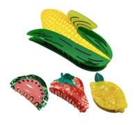 Hair Claw Clips Women - Strawberry Fruit Shaped Claw Barrettes | Acetate Fiber Cute Hairpins, Perfect For Beach, Dating, Traveling, Pool, Wedding, Party, Shower, Bath For Women And Girls