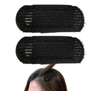 Hair Clip - 2pcs Bangs Volume | High Lift Volumizing Hair Clips For Instant Fashion Style, Breathable Fabric And Metal Set, Effortless Lift For Travel Dating Business Home Black Coffee