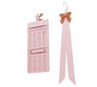 Hair Clip Case, 16x14.5x1.5cm PU Leather Hair Bow Storage Bag with 45x4cm Ribbon Belt Hairs Clips Headband Organizer Compact Girls Holder, Daily Hairs Care