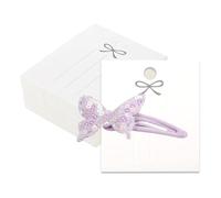 Hair Clip Display Cards, 200pcs Reusable White Rectangle Cardboard Holders, Bow Organizer Backing Boards, Jewelry Storage Tags, Retail Packaging Display, 2.48x2.83in, for Collecting