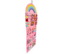 Hair Clip Organizer - Cloth Wall Storage, Girls Bow Holder | Hanging Jewelry Scrunchies Sunglasses Hanger, Nursery Bedroom Closet Door Vanity Display Rack With Durable Fabric Strip Hangers