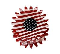 Hair Clip - Patriotic Flag Hairpin Accessory, Red White Blue Decorative Hair Clip for Women Use, Festival Party for Daily Casual Use, Independence Day Themed 4th of July Non Slip 12G