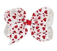 Hair Clips Boutique Hair Bows Alligator Clip for Women Girl Hairpin 6 Inch Large Cheer Bow Clip Handmade Bowknot Barrettes Hair Accessories TSFJ02 (Sweet Heart)