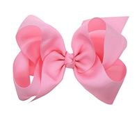 Hair Clips Boutique Hair Bows Alligator Clip for Women Girl Hairpin 6 Inch Large Cheer Bow Clip Handmade Bowknot Barrettes Hair Accessories TSFJ02 (Pink)