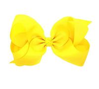 Hair Clips Boutique Hair Bows Alligator Clip for Women Girl Hairpin 6 Inch Large Cheer Bow Clip Handmade Bowknot Barrettes Hair Accessories TSFJ02 (Yellow)