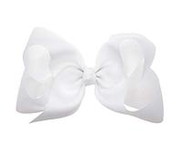 Hair Clips Boutique Hair Bows Alligator Clip for Women Girl Hairpin 6 Inch Large Cheer Bow Clip Handmade Bowknot Barrettes Hair Accessories TSFJ02 (White)