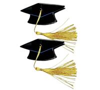 Hair Clips - Graduation Hat Barrettes | Doctoral Cap Hairpins | Yellow Tassel Cute Pins | Ideal For Students Women Girls Travel School Photoshoot Party Ceremony Role Play Indoors Oudoors