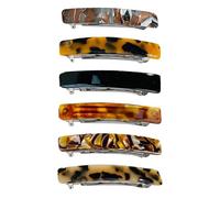 Hair Clips - Hair Barrettes For Women | 6X Women French Barrette Hair Clips | Ladies Teens Fashionable Tortoiseshell Accessories For Traveling Beach Dating Daily Wear | Cute Hairpins