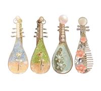 Hair Clips, Stringed Instrument Hairclips, 4 Pieces Set, Alloy Material Lightweight Secure Hold Elegant Feminine Comfortable Decorative, Hair Accessories For Women Girls Present, 1.97x0.79Inches