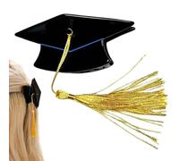 Hair Clips with Yellow Tassel, Cute Barrettes Hair Pins, Durable Metal with Decorative Tassels for Graduation Party, Students Women Girls Hairs Accessory, Travel School Photoshoot Party Ceremony