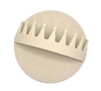Hair Collector Suction Cup, 3.54x3.54 Inches Silicone Suction Shower Hair Catcher, Cream/Black Reusable Wall-Mounted Wig Collectors for Bathroom and Bathtub