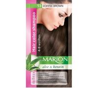 Marion. Champú de color para el cabello en bolsita, duración de 4 a 8 lavados, con áloe y queratina, color semipermanente