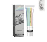 Hair Color Silver Cream, Instant Hair Dye Shampoo, Crema de Tinte para el Cabello Gris Plateado, Suave y Brillante, Color Natural Temporal para Todo Tipo de Cabello