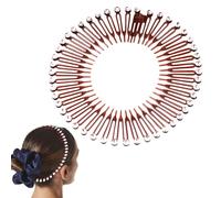 Hair Comb Headband - Flexible Round Hair Wrap, Soft Stretch Hairband with Smooth Teeth Support, Easy Wear Styling Tool, Ideal for Women Teens Work Travel Social Events