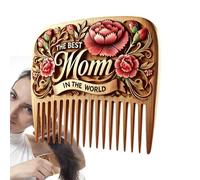 Hair Combs for Women, Wooden Floral Hair Combs, Anti-Static Hand-Carved Combs, Perfect for Mother's Day Gift, Elegant Design, (Assorted Colors), Ideal for Styling and Special Occasions