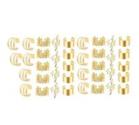 Hair Cuffs, Braids Jewelry, Dreadlock Clips, Lightweight Metal Rings, Stylish Decorative Accessory, Ideal for Daily Hair Styling, 0.39 Inches, Gold, Silver Color, 40 Pieces